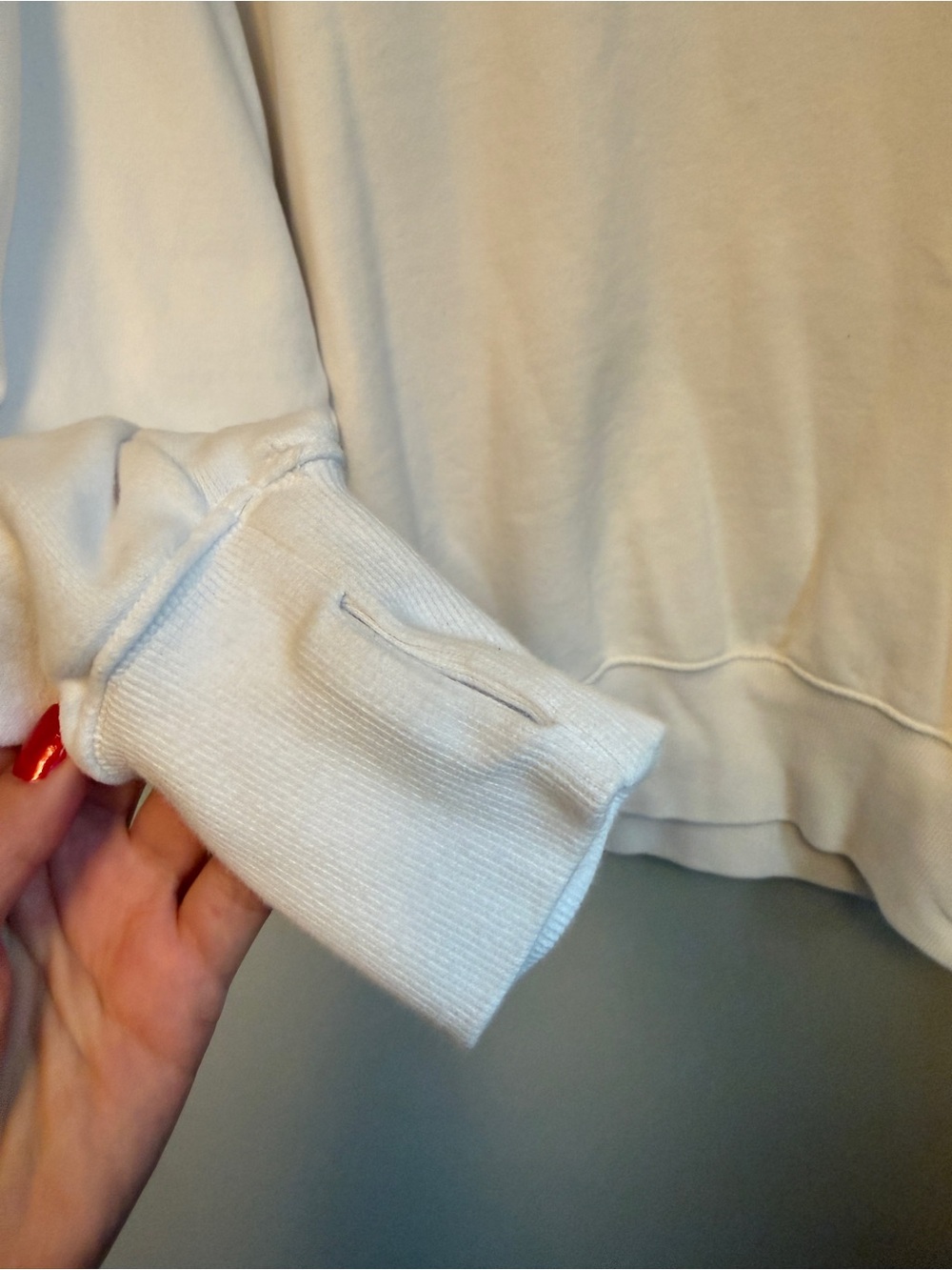 Aerie Offline Throw-Back Oversized Fleece Crewneck Sweatshirt Small White - Picture 4 of 8